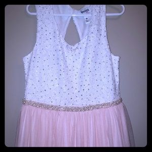 Girls long fancy dress size 10